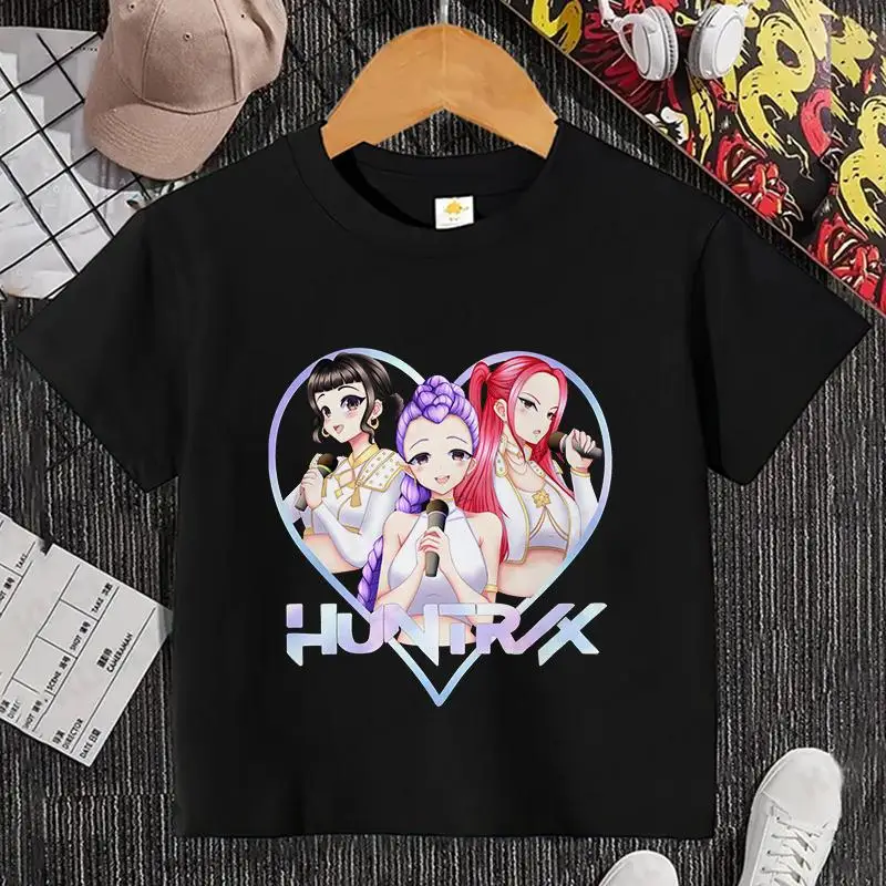 تي شيرت K POP Demon Hunter، بأكمام قصيرة من القطن للأطفال والكبار، قميص برسومات عصرية غير رسمية، جديد للصيف والخريف #4