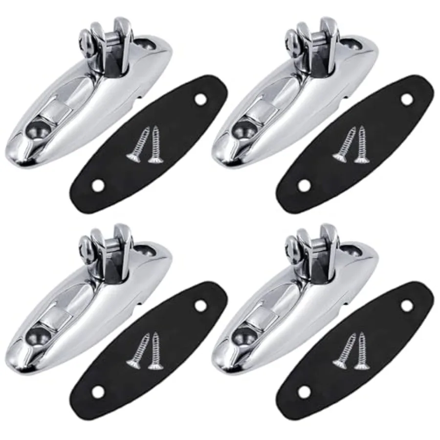 

Quick Release Bimini Top Swivel Hinge Stainless Steel Deck Side Mount Marine Hardware with Screws