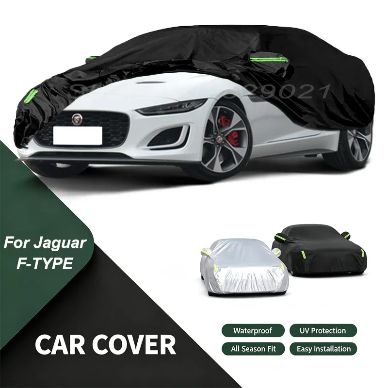 Car Cover For Jaguar F-TYPE Waterproof Dustproof Outdoor Protection, UV Snow Sun Resistant Auto Exterior Cover Car Sunshade