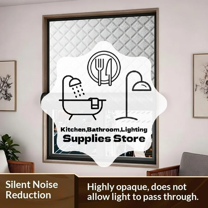 No Drill Soundproof Window Curtain Magic Tape Thermal Insulation Blackout Curtain For Bedroom Home Window Shade