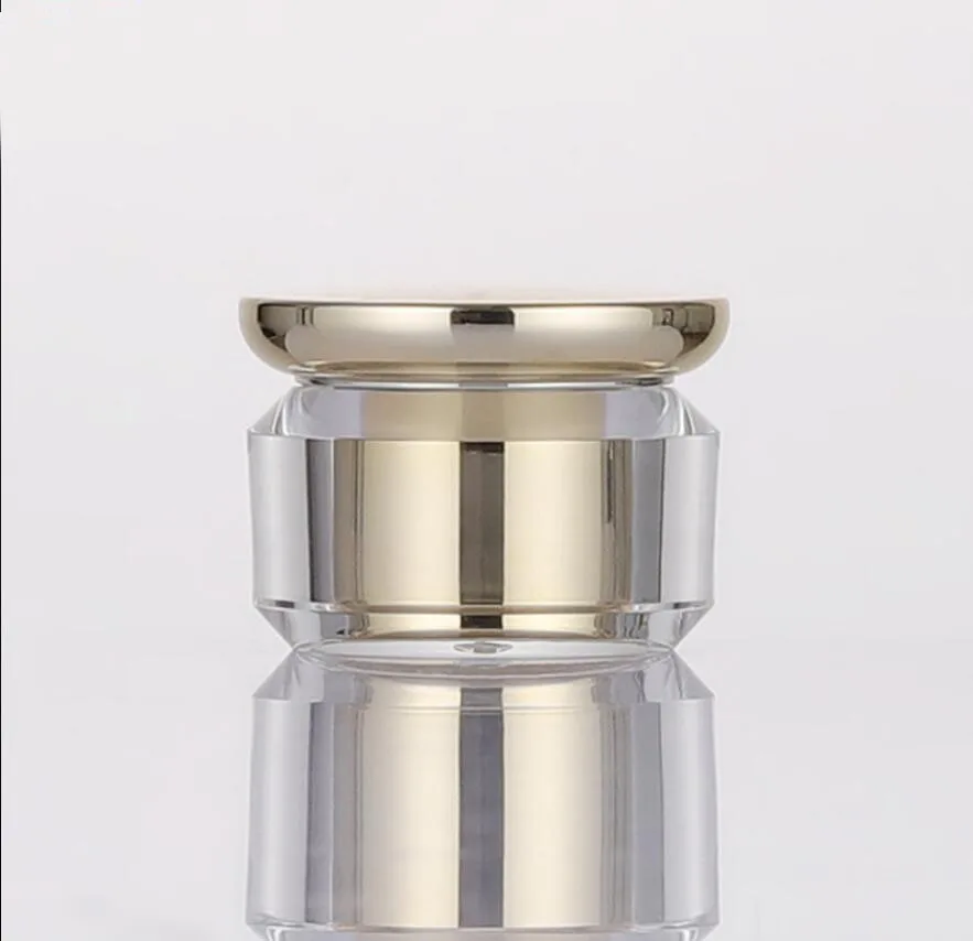 

50g shiny silver/gold acrylic jar pot tin day night cream/eye serum/essence/gel/moisturizer whitening/art nail skin care packing