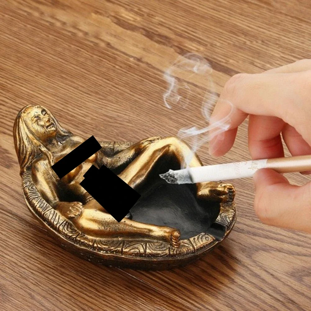 New Resin Handicrafts Beautiful Women\'s Ashtrays Creative Design Personalized Gifts Home and Office Ashtrays