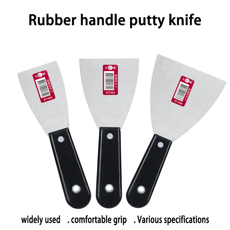 Rubber Handle Putty Knife Putty Scraping Plastering Wall Painting Auto Repair Cleaning Scraper Bricklayer Painting Barbecue