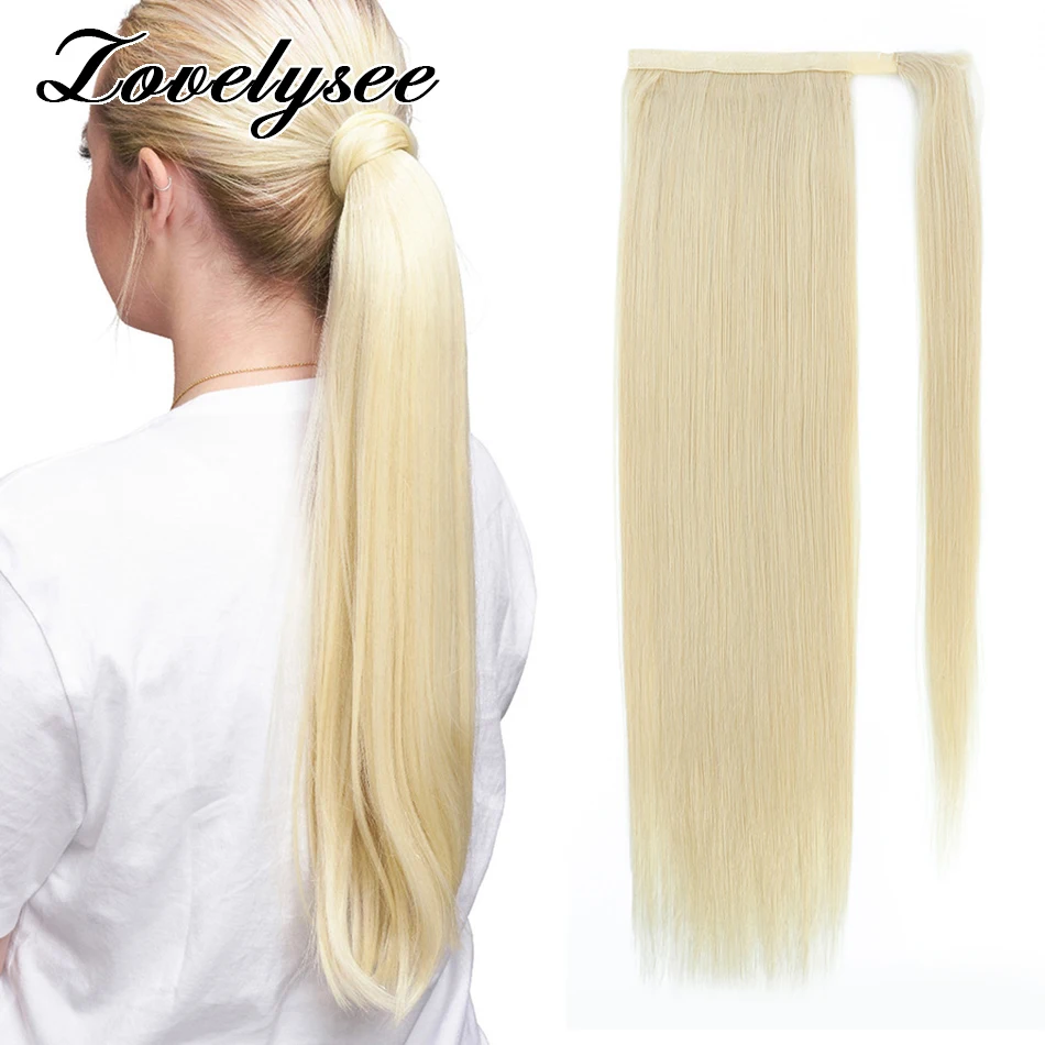 Straight Ponytail Extensions 200 Grams Wrap Around Clip In Ponytail Brazilian Remy Human Hair Extension For Women 18 to 28 Inch