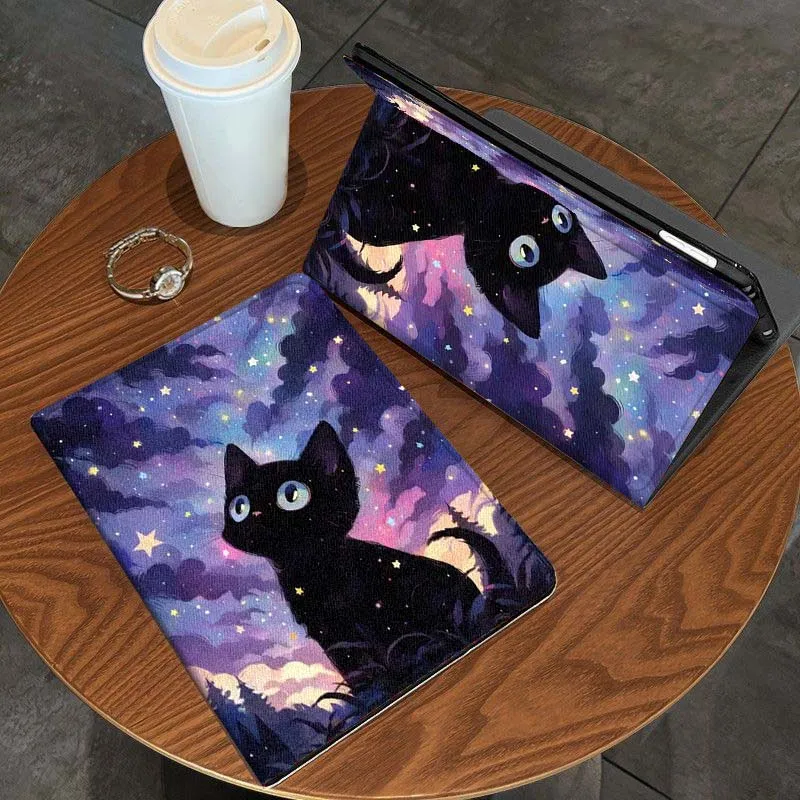 

Anime Cat Cute Art For iPad Pro Air Mini 1 2 3 4 5 6 7 7th 8th 9th 10th 11th 10.2 9.7 10.5 10.9 11 12.9 Tablet Case