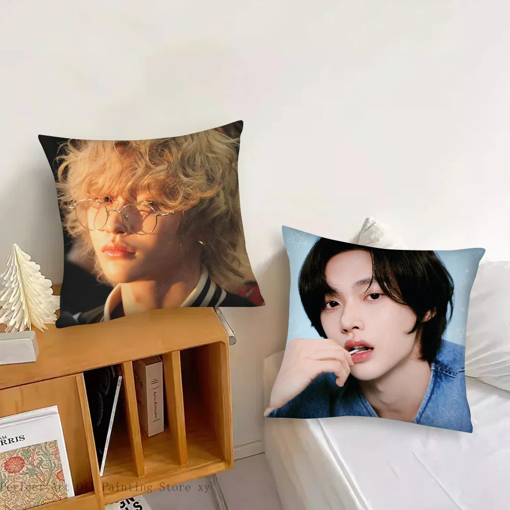 Riize Wonbin Pillow Case Square Pillow Bedroom Sofa Leisure Comfort Cushion Car Living Room Home Decoration 40X40