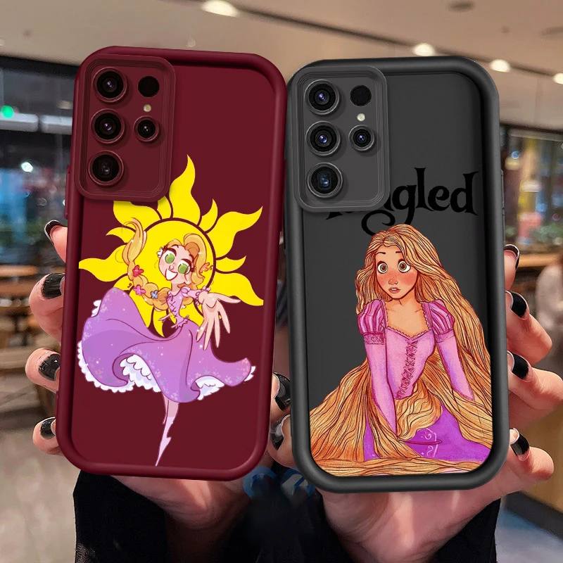 Disney Tangled Art Cute For Samsung Note 20 S24 S23 S22 S21 S20 Ultra Plus FE A25 A23 A22 A15 A31 5G Eye Ladder TPU Phone Case