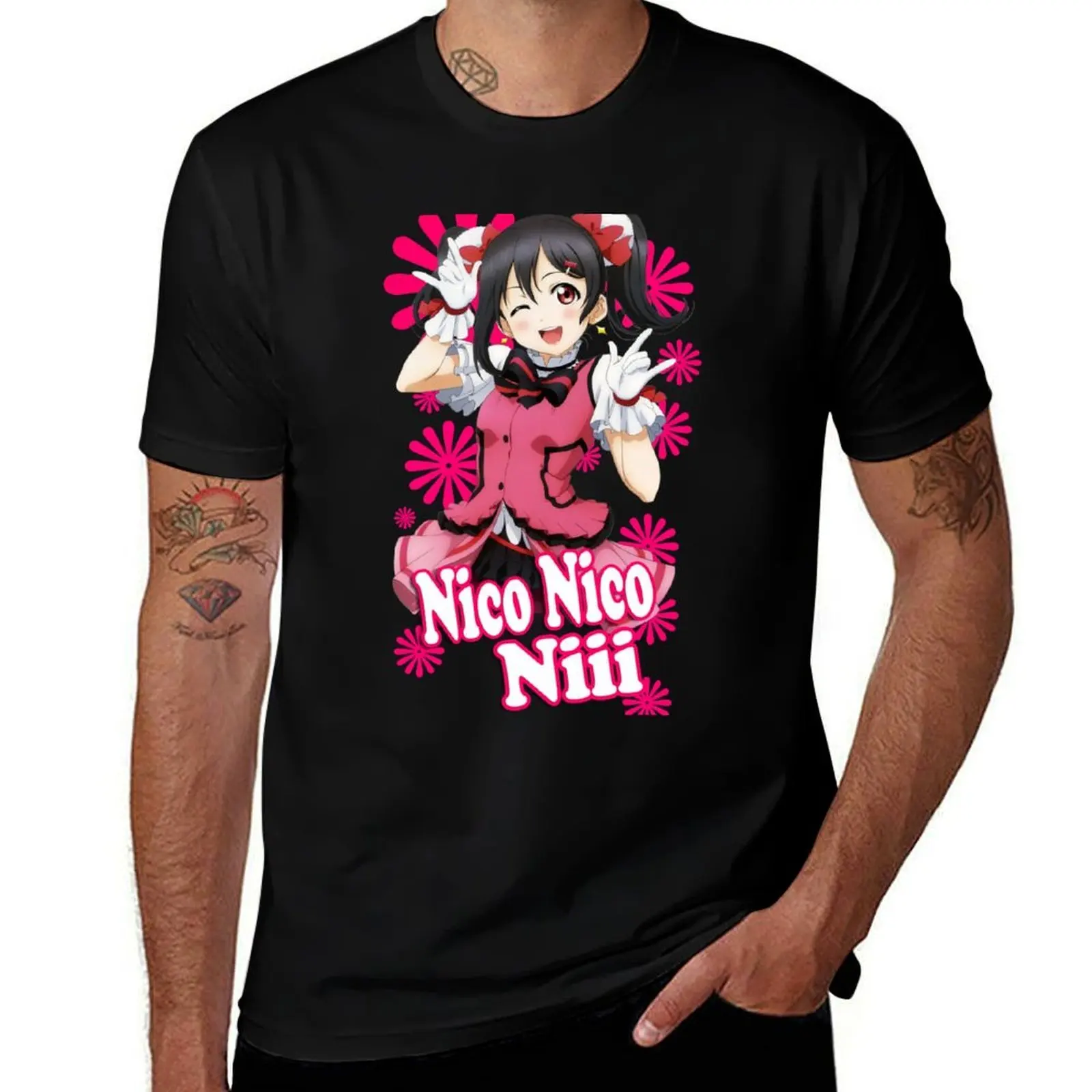 Nico Nico Nii ~ T-Shirt Big and Tall Solid Color T-Shirt