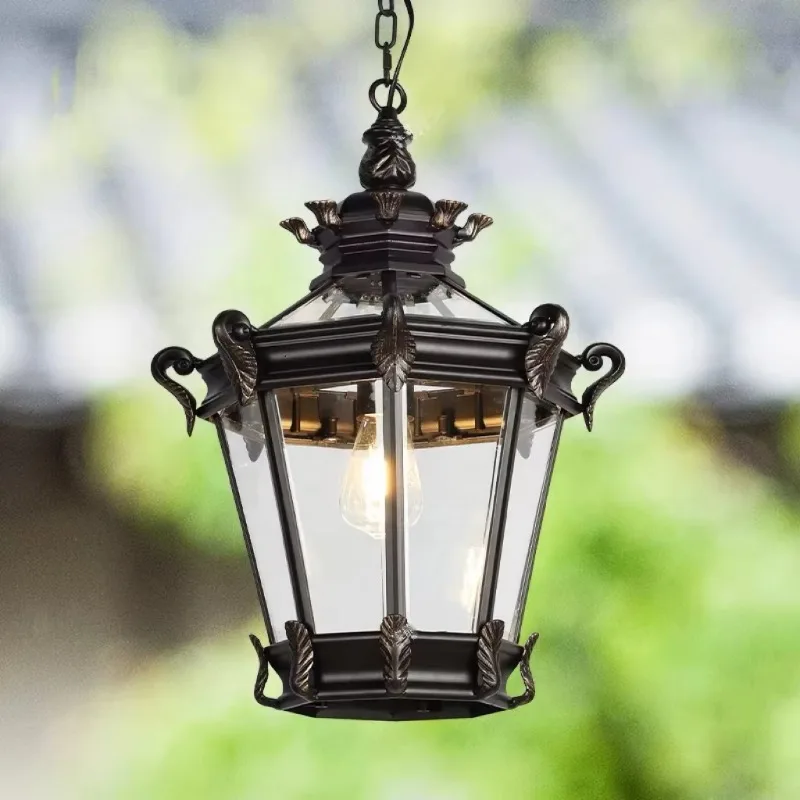 

Luxury antique style indoor and outdoor waterproof chandelier high quality balcony living room corridor chandelier