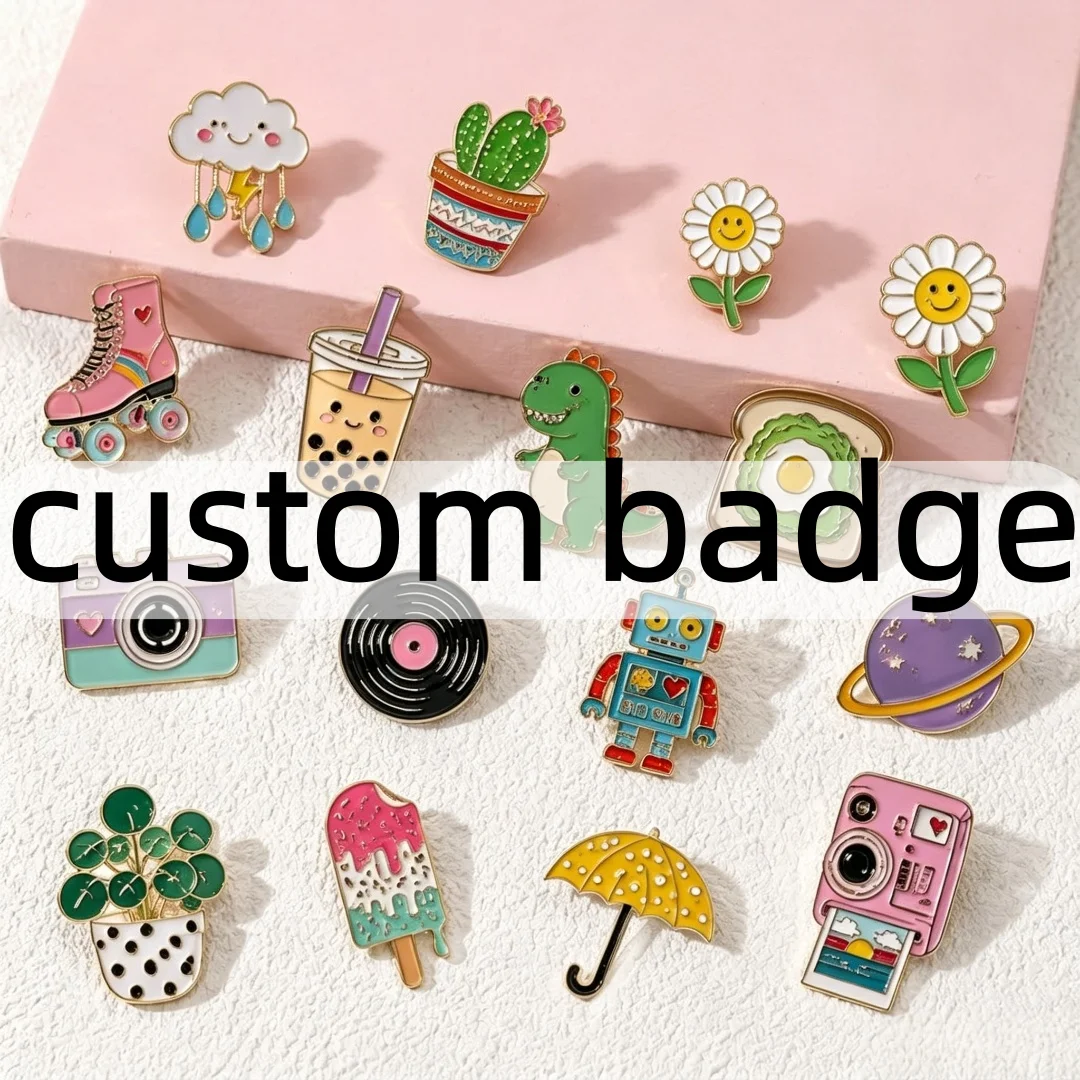 Design Your Own Enamel Pin Manufacturer Custom Metal Cute Enamel Brooch Pins Personalized Metal Crafts For Gift Souvenir