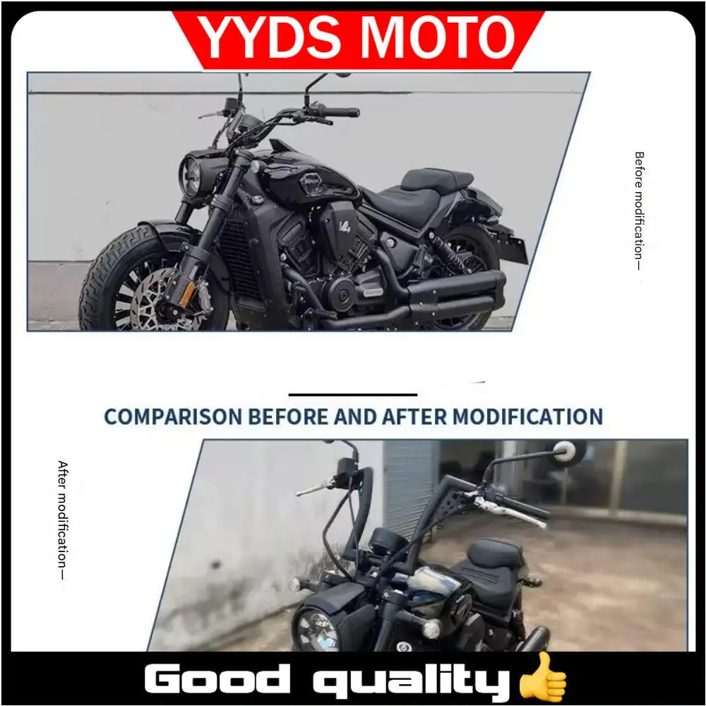 【Good quality】For Benda Dark Flag 500 Darkflag 500 V4 Black Flag 500 Modified handlebar fixed handlebar