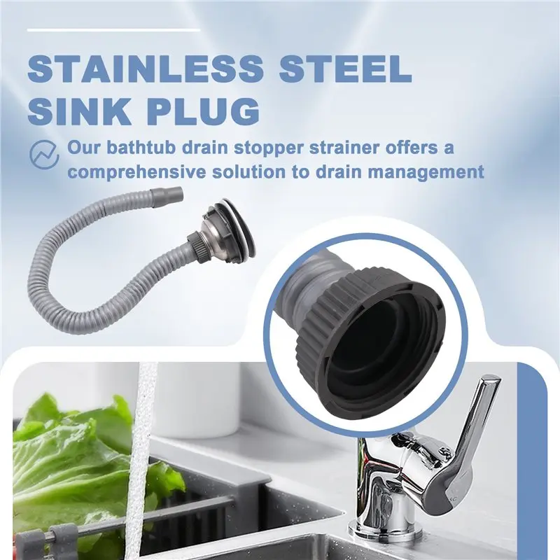 Drain Plug Stainless Steel Sink Plug, Salon Drain Plug, Sink Plug With Hair Catcher For Shampoo Bed-[A04I Tools]