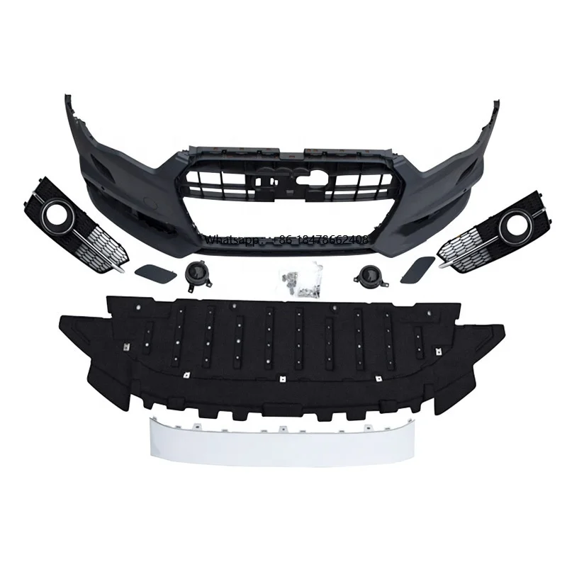 

S Line 6 C7.5 Front Bumper for A6 S6 High Quality ABS Plastic Bodykit with Grill Compatible for 2015 2016 2017 2018 Models