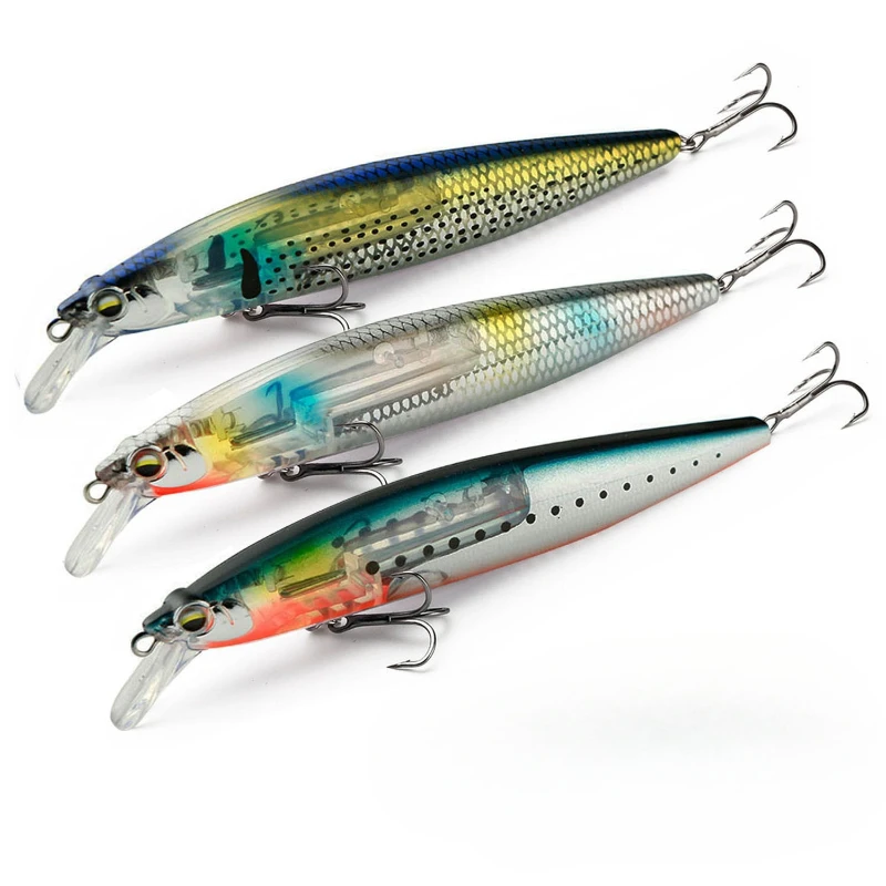 

1PCS Floating Pencil Bait 13cm/18.5g Topwater Minnow Fishing Lure Hard Bait Flashing Sequin Swimbait Hook Popper Pesca