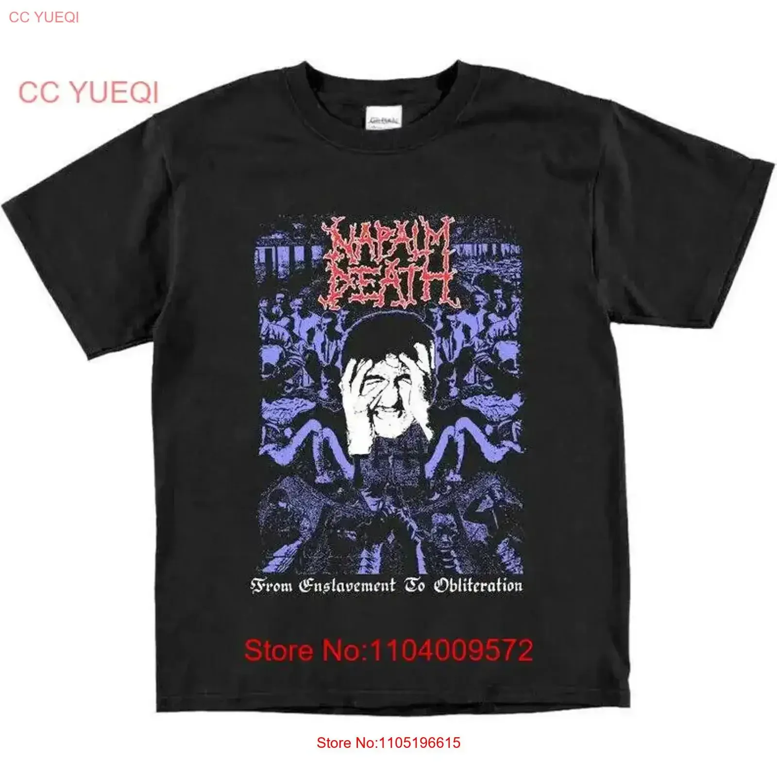 Napalm Death From Enslavement to Obliteration T Shirt Vintage Grindcore Punk SOB vintage Washed homme Versatile graphic
