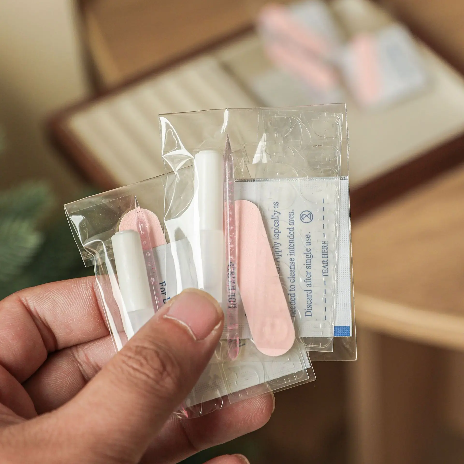 100PCS Disposable Nail File Set Mini Nail T- 5pcs/bag CleaningCareKit Wood Sticks Nail Tools Portable Filer Accessorie Manicure