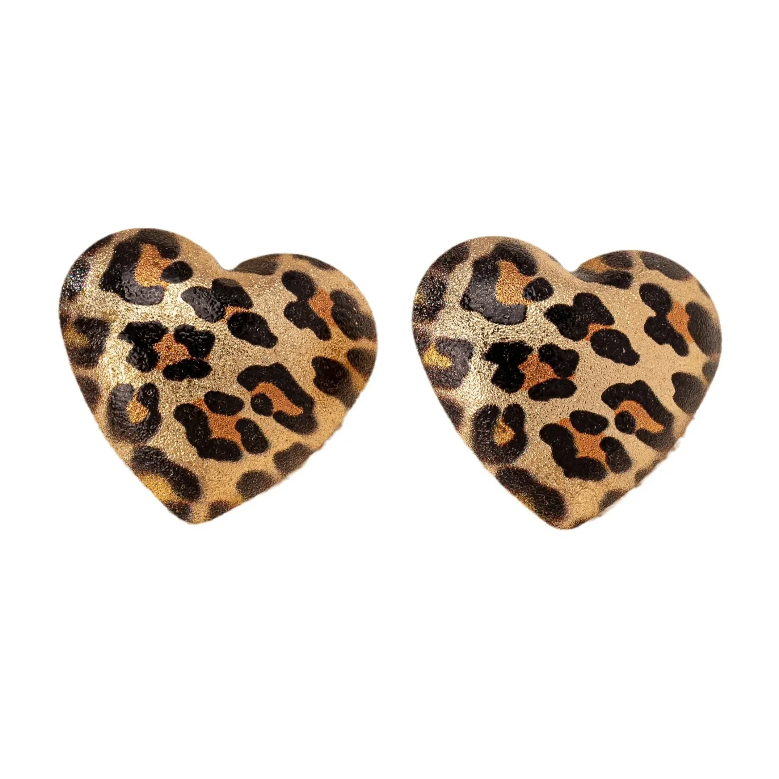 stud earrings for women heart shape leopard print geometric ear accessories daily commute party Gift OL fashion jewelry BE513