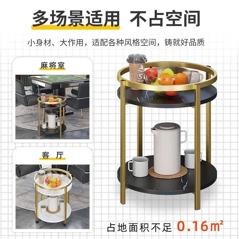 for Rock Slab Small Coffee Table for Living Room Apartment Chess Card Mahjong Tea Rack Side Table