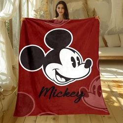 MINISO mickey Cartoon Art Print Blanket.Warm and Comfortable Flannel,Bedroom,Sofa,Bed,Chair,Gift,Picnics,Trip, Camp,Blankets.