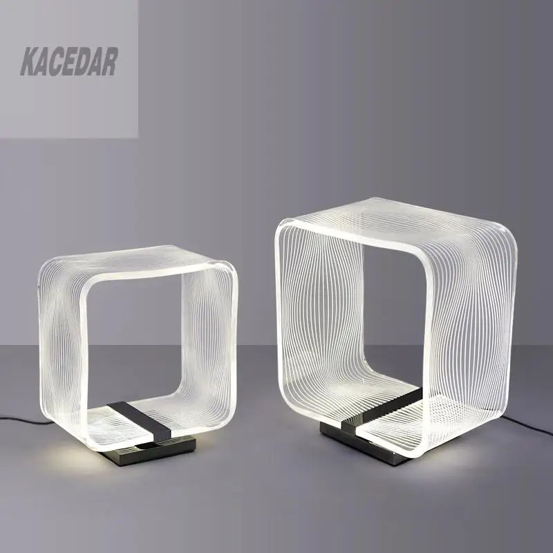 

Modern LED Light guide plate Table lamps Bedroom Bedside Desk lights Living room Study Nordic Home decoration lighting fixtures