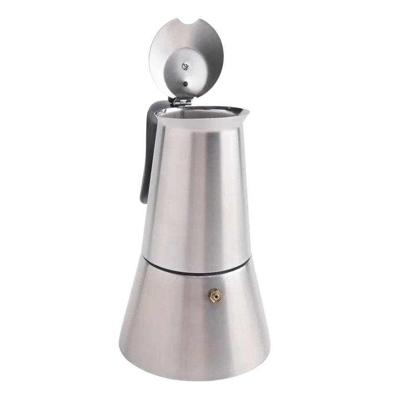 

A15F-Electric Stove Espresso Maker Moka Pot 6 Cups Percolator Coffee Pot Electric Stainless Steel Classic Cafe Maker EU Plug