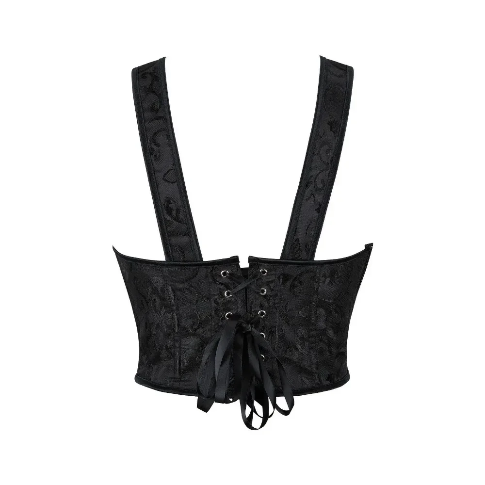 Steampunk Gothic Underbust Corset ผ้าพันคอวินเทจ Bustier เสื้อเซ็กซี่ Shaping ชุดชั้นในรัดตัว Streetwear เสื้อผ้าแฟชั่น