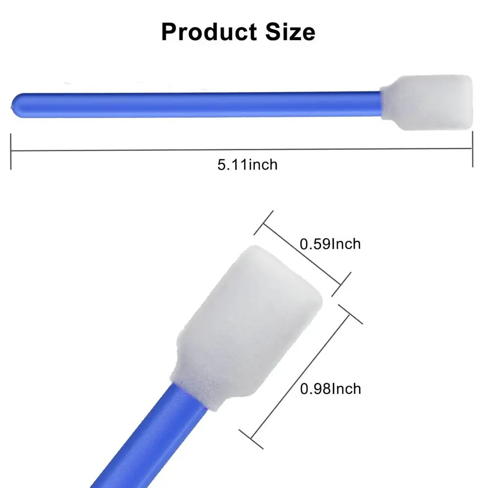 100pcs Printer Nozzle Head Cleaning Foam Cotton Sponge Swab Ink Cleaning Stick Cleaner With A Sponge Solvent Dtf Clean Stick Rod