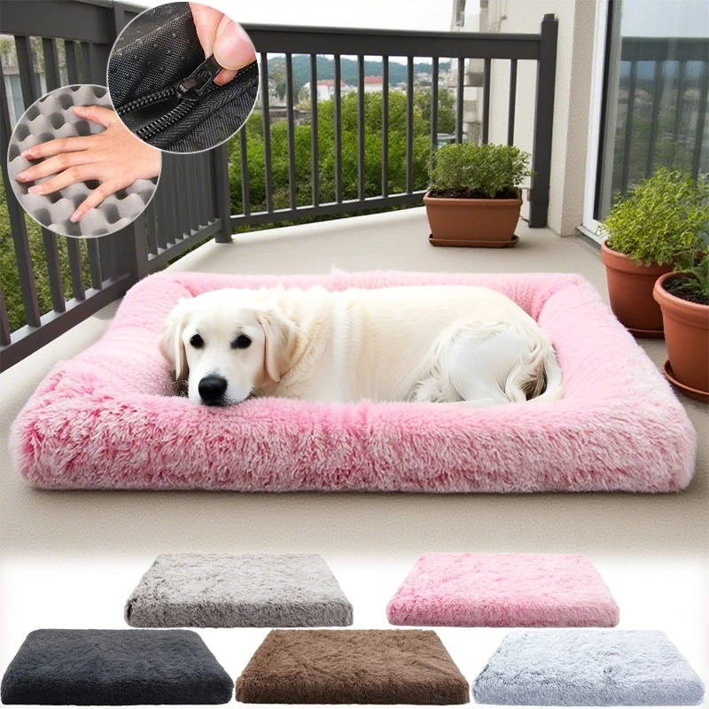 

1PC New Long Plush Dog Mat Ultra Soft Removable Washable Pet Nest Anti-Slip Pet Mat for Small Medium Large Dogs Pet Supplies 개받침