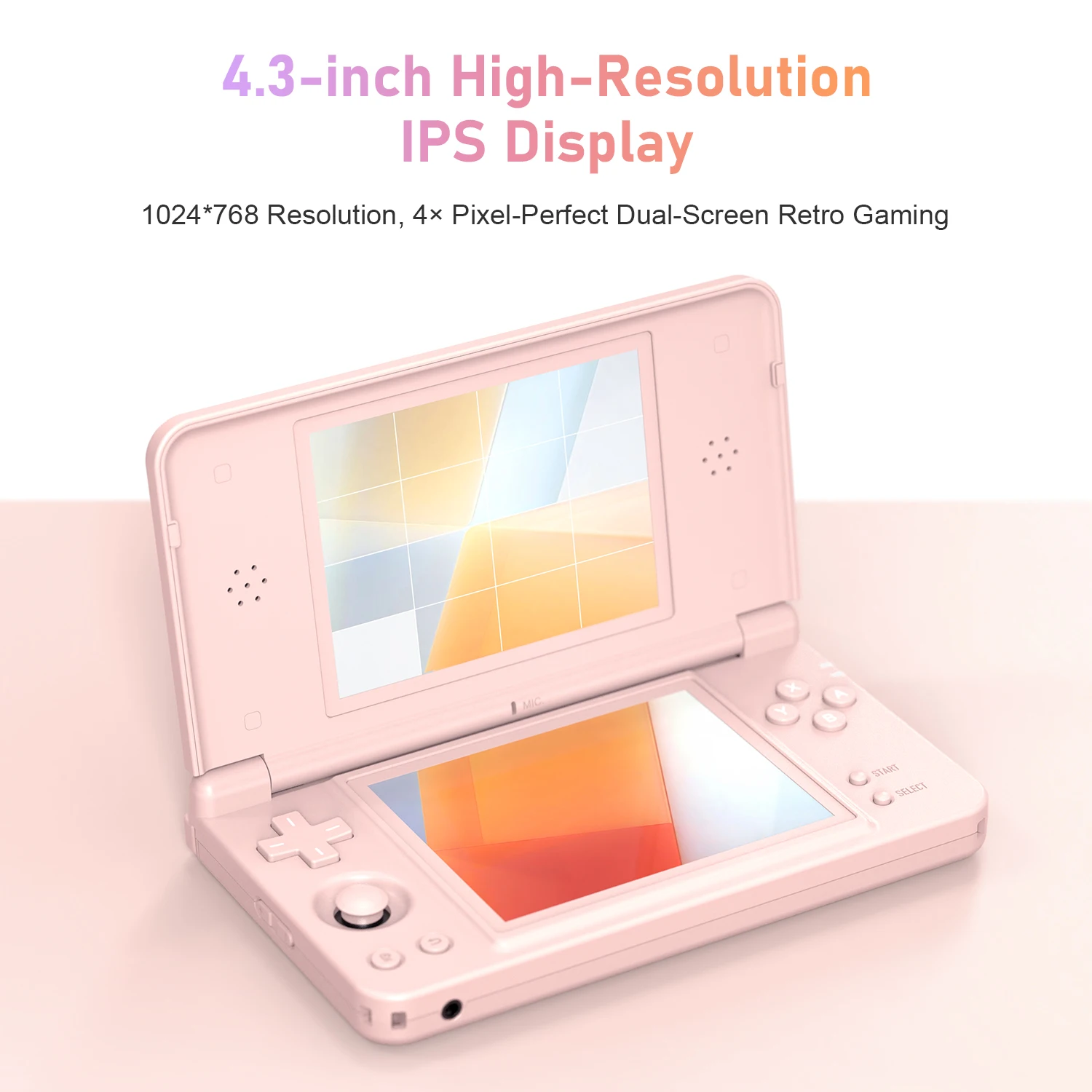 Anbernic RG DS Plus Handheld-Spielkonsole 4,3" IPS 1024*768 Dual-Screen 4000mAh DSP-Effekt-Algorithmen Linux Retro-Spiele-Player – Detail 4