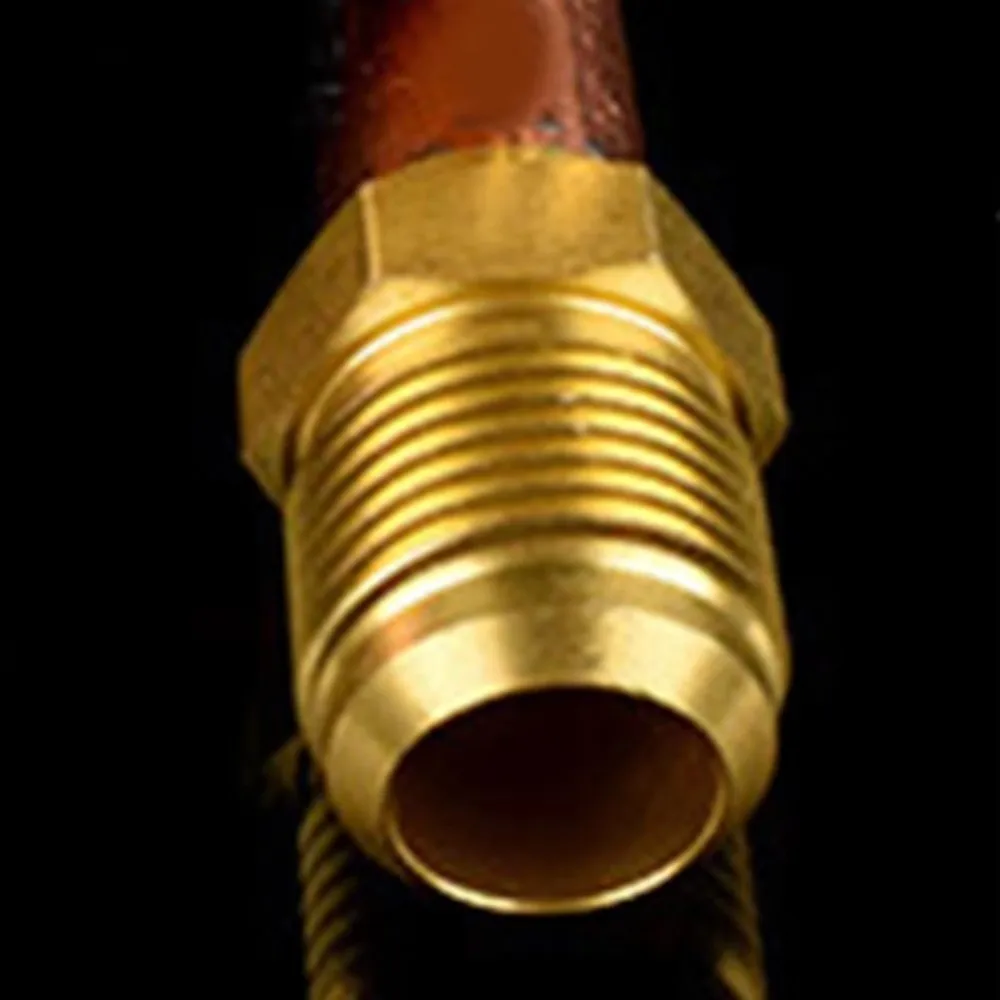 Forged Brass Air Conditioning Copper Pipe SAE 1/4 3/8 5/8 1/2 3/4 End Feed Coupler Flare Pipe Fitting -20 to 120℃ Flare Pipe