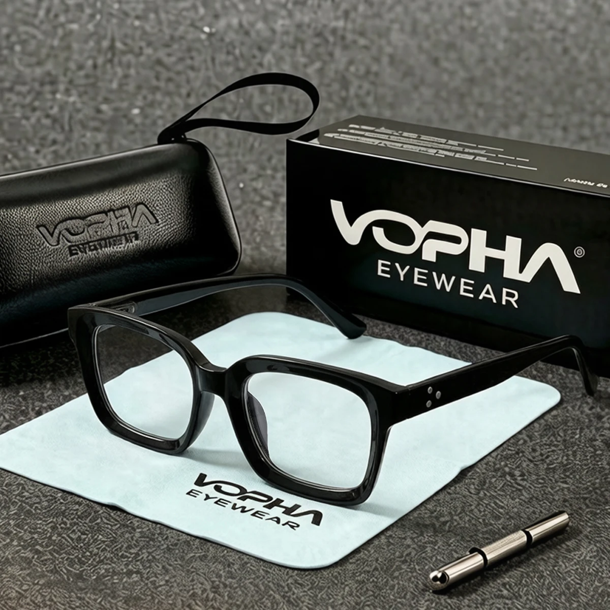 Herren Mode Übergroße Eckige Lesebrille L29 Großer Rahmen Alterssichtigkeit-Brille Dioptrien +1,0~+3,0