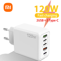 Xiaomi 120W 5 Ports Fast Charging Type-C PD Interface USB Charger Quick Charge Phone Charger Adapter For iPhone Xiaomi Samsung