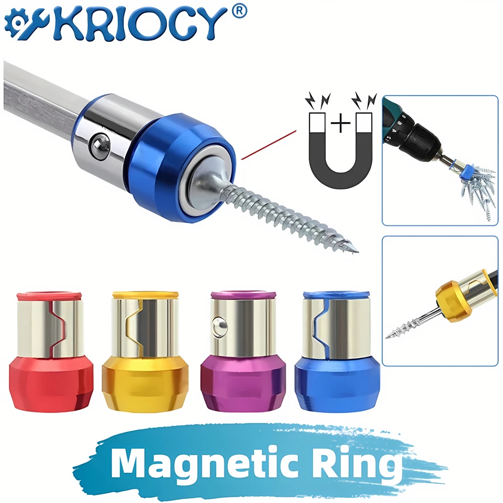 6.35mm Magnetic Bit Alloy Batch Head Magnetic Ring Screwdriver Bit Anti-Corrosion Cross Head Positioner Electric Drill Hand Tool