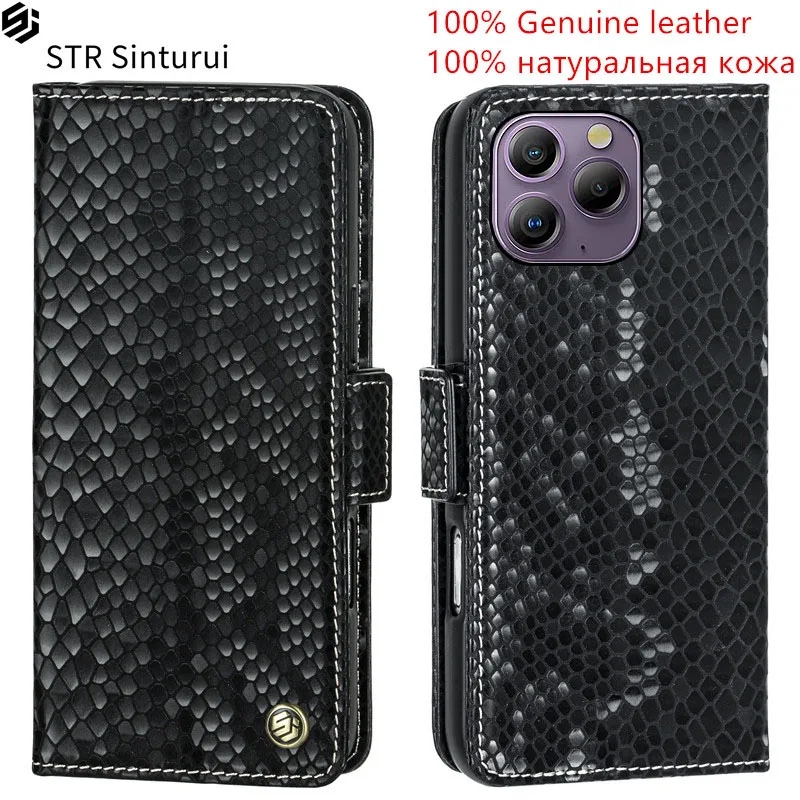

STR Genuine relief pattern leather card Slot Wallet Cover For Blackview A96 A200 A53 A52 A55 Pro A85 Flip shockproof phone Case