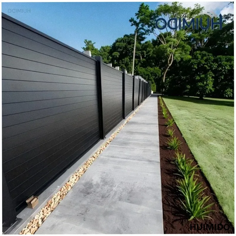 Modern Rustproof Aluminum Fence Slat Fence Panel Powder Coated Privacy Fence For Outdoor Yard Easy Installation Durable Design