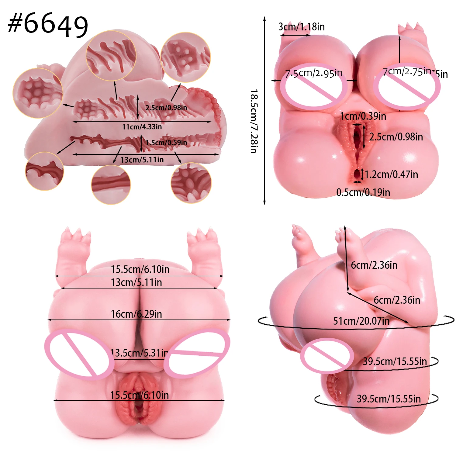 FAAK Silicone Fantasy Male Breasts Sex Man Masturbator with Silicone Pocket Pussy Anal Soft Lifelike Sex Toys Stroker view 6