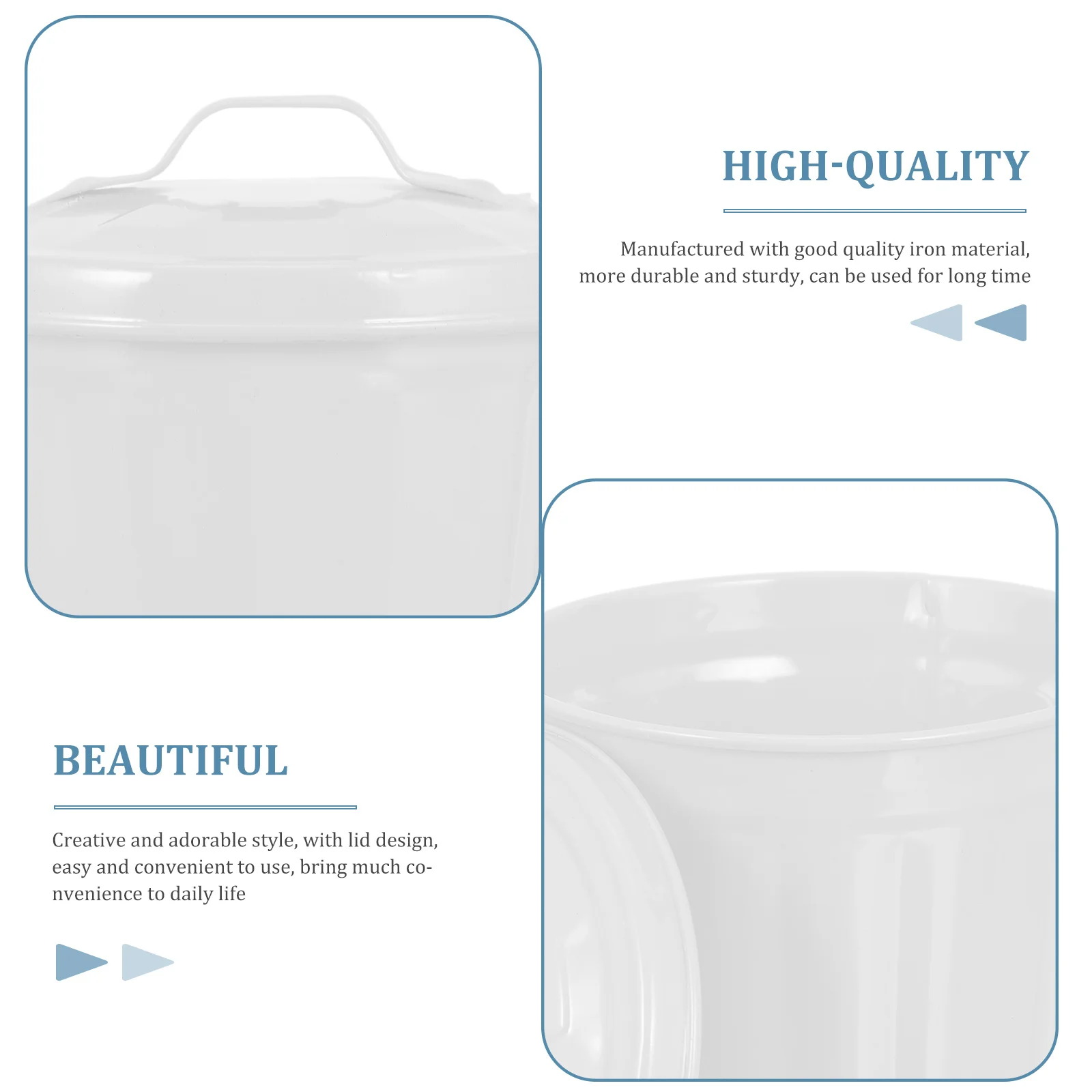 Waste Container with Lid Desktop Garbage Bin Small Storage Basket Metal Trash Can for Table Countertop Flower Pot Office Use