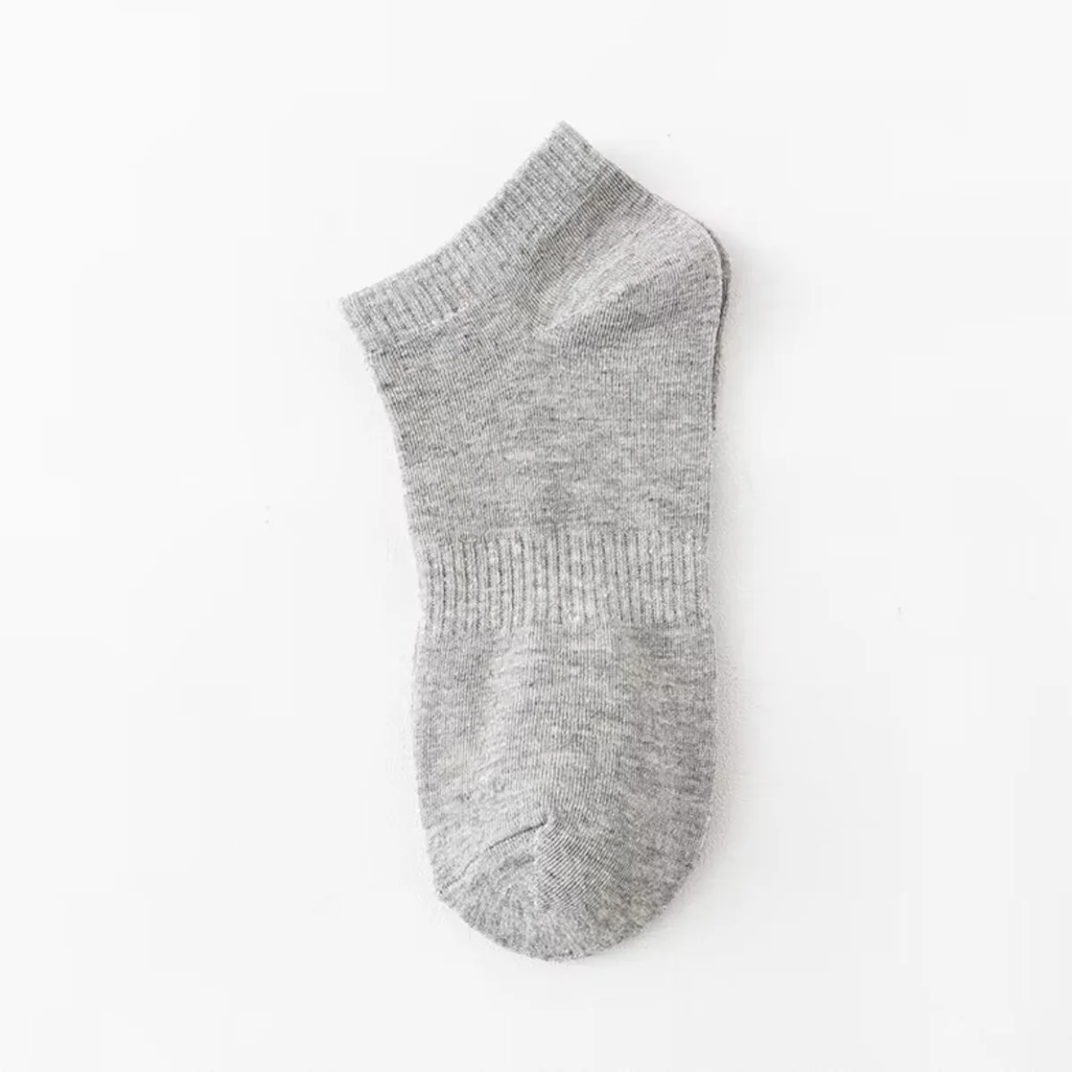 5 Pairs/10 Pairs of Gray Women's Short Socks, Solid Color, Moisture-Wicking, Soft, Skin-Friendly, Elegant, Casual, Versatile, Suitable for Sports, Spring, Summer, Autumn, Winter