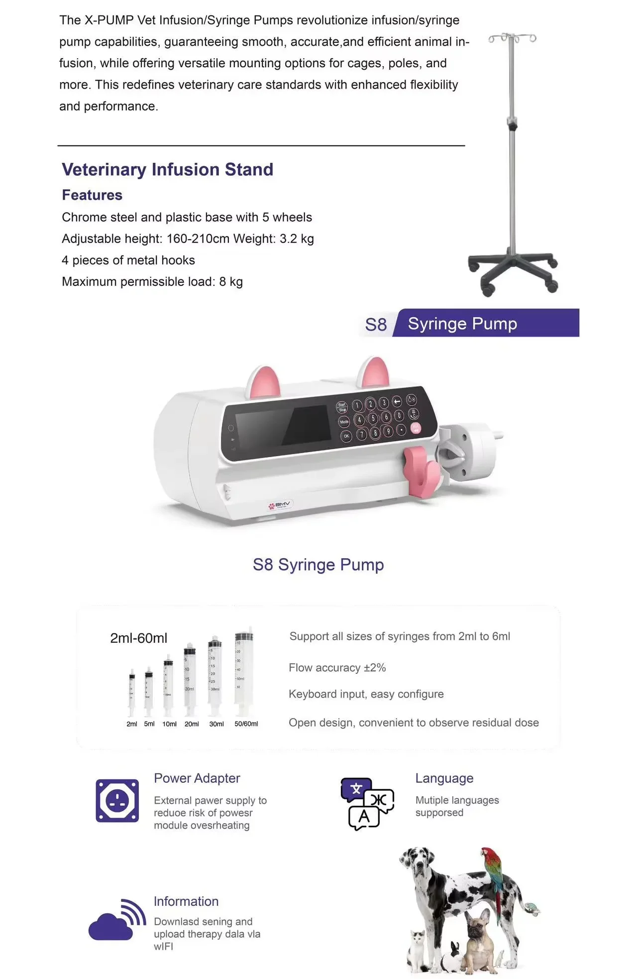 

Animal Instrument Syring Pump Pet Medical Veterinary Syring Pump