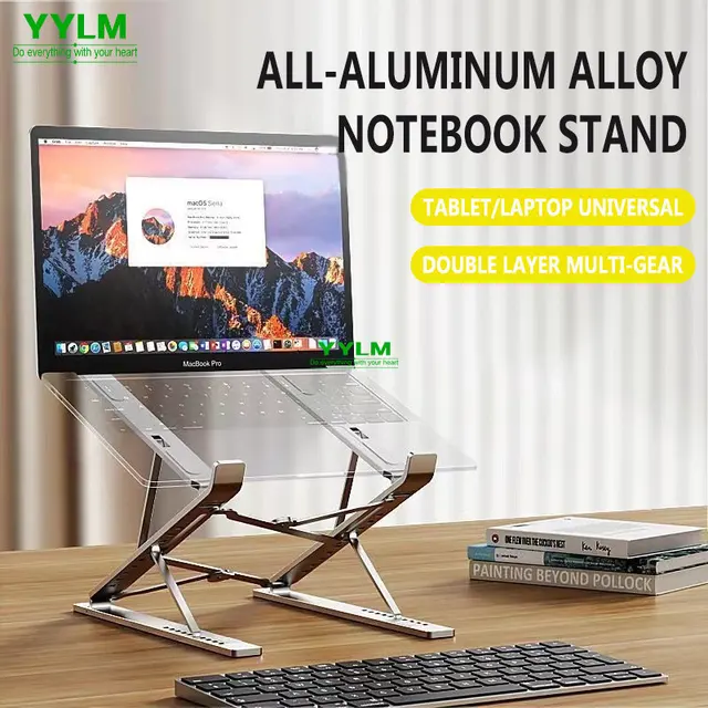 YYLM NEW N8 Regulowana podstawka pod laptopa Aluminium do tabletu Macbook Podstawka pod notebooka Stół chłodzący Składany uchwyt na laptopa A
