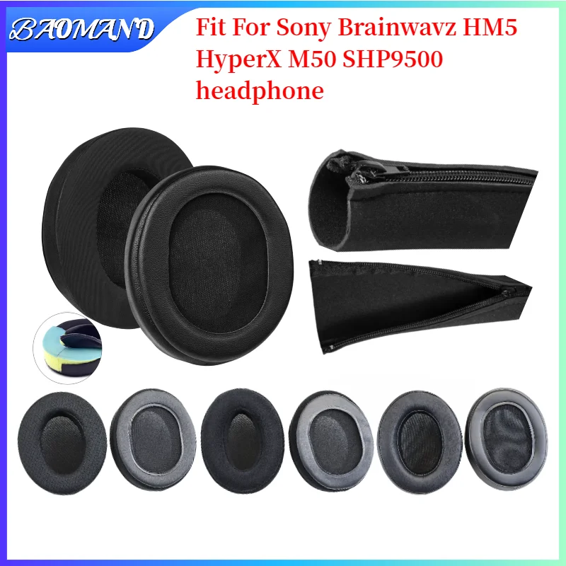 

Ear Pads for Sony Brainwavz HM5 HyperX M50 SHP9500 Headphones replacement headband cushion Earpads headset Gamer Leather case