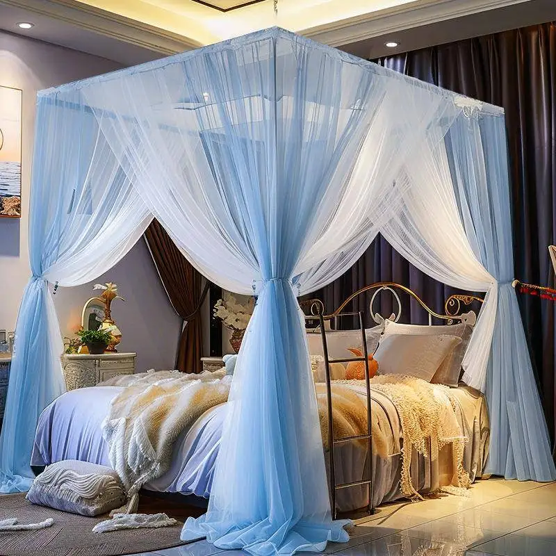Princess Style Mosquito Net 2026 New Model Floor Standing Thickened Old Style Polyester Fiber a Grade Anti Mosquito 