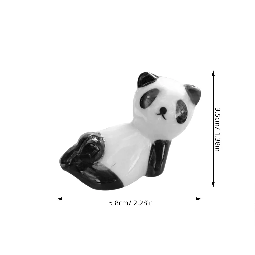 

4Pcs Cartoon Panda Ceramic Chopsticks Rack Spoon Fork Rest Kitchen Dining Tableware Supplies Portable Lightweight Elegant Gloss
