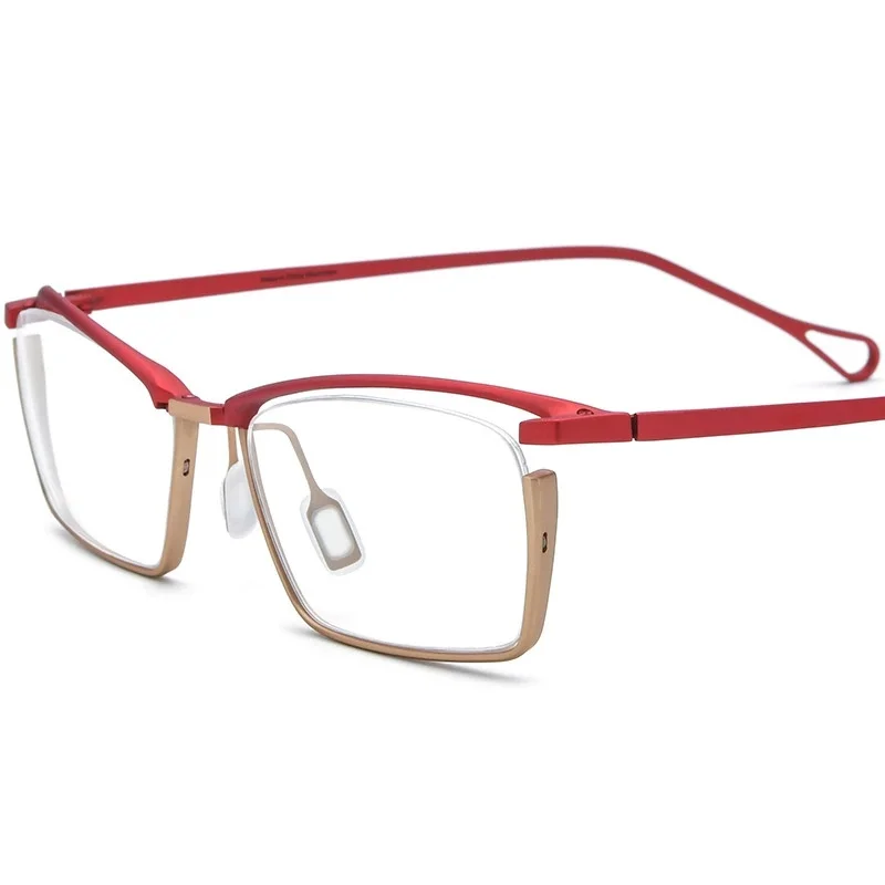 

Belight Optical Japan Design Cool Fashion Style Pure Titanium Half Rimless Frame Men Prescription Eyeglasses Eyewear 185819