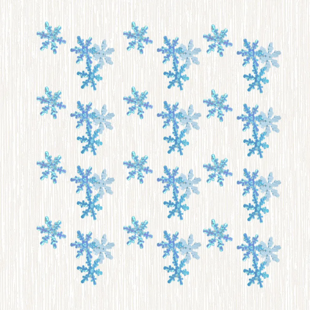 

2Pack Plastic Snowflake Decorations Colored Fake Snowflakes Christmas Party Supplies 20mm Home Cafe Shop Bar