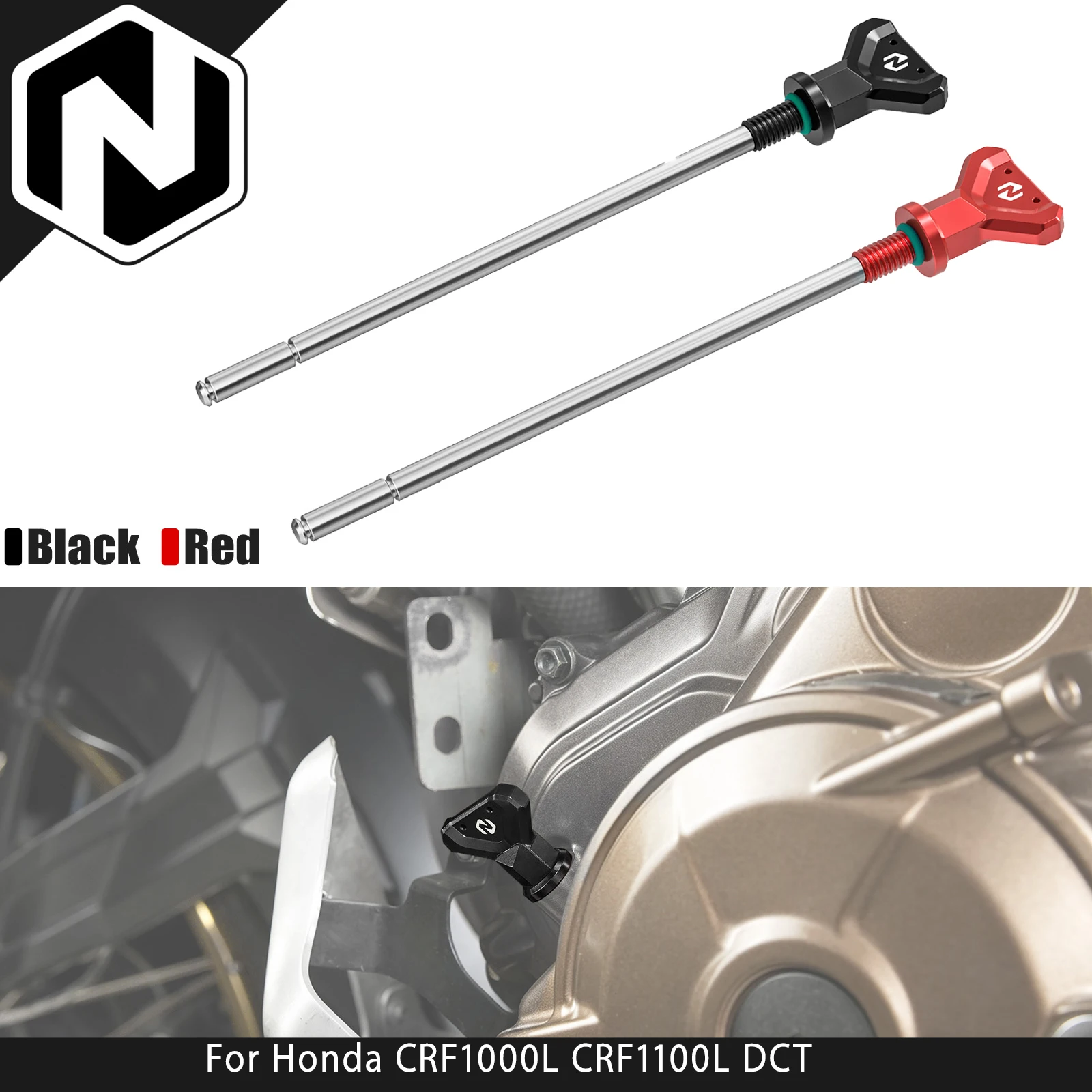 NICECNC Oil Dipstick For Honda CRF1100L DCT 2020-2026 2025 2024 CRF1000L DCT 2016-2019 15650-MJP-G81