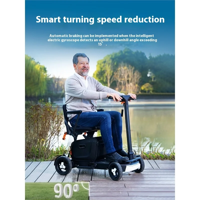 Elderly Travel Scooter Lightweight Small Four-wheeled Electric Folding Car Intelligent Disabled Person