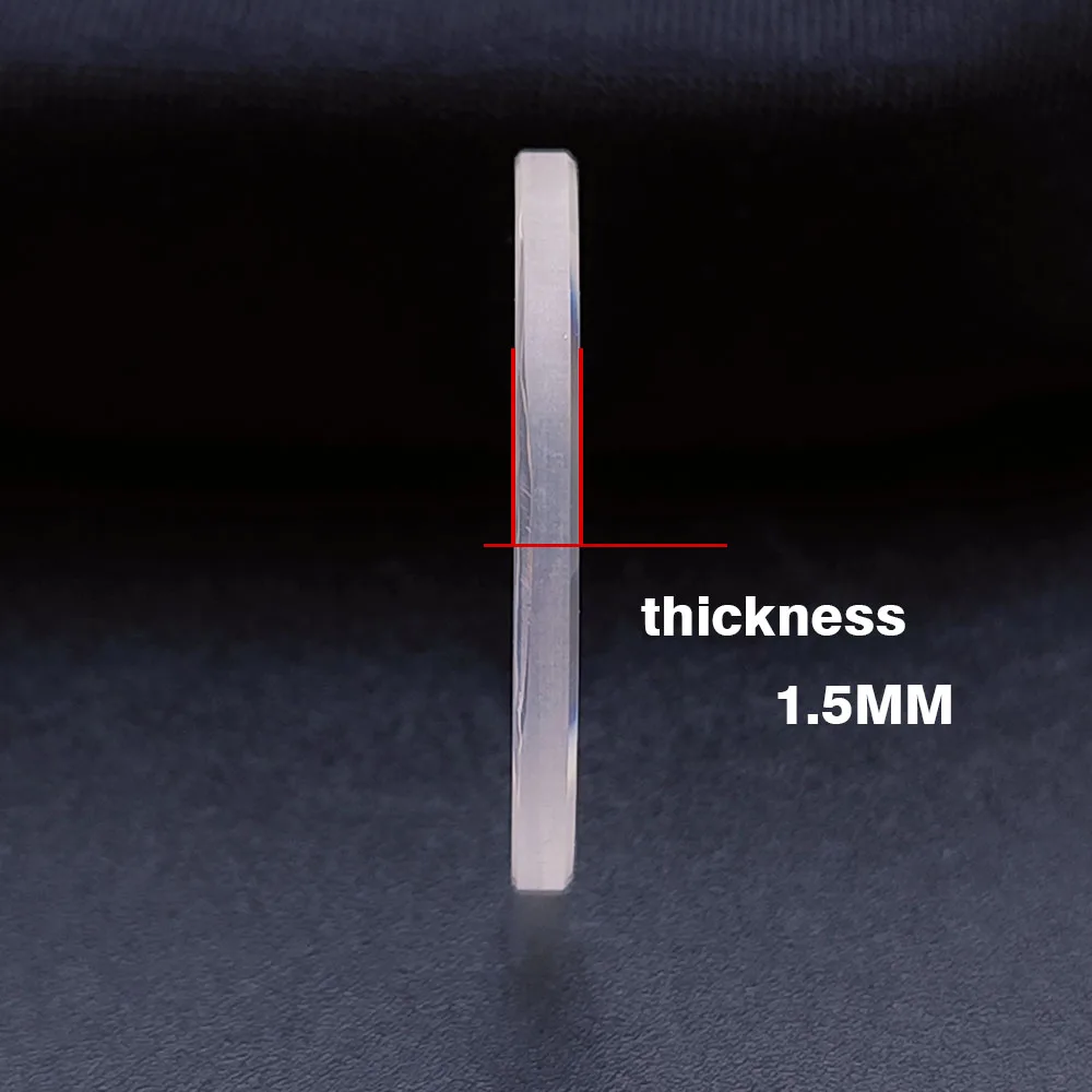 Plane Sapphire Crystal Glass 1.5mm Thickness Flat Round Crystal Clear Front Cover 24mm-40mm Diameter Part for Watch Repair