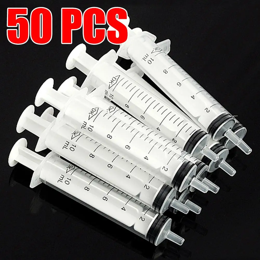 WITUSE Flash Sale 5pcs 10ml Plastic Nutrient Syringe Hydroponic Measure Disposable Sample Injector