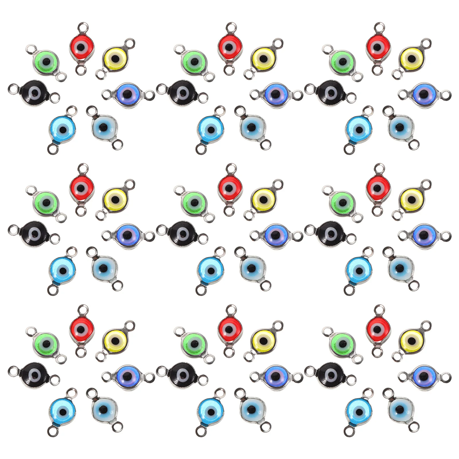 

70 Pcs 's Eye Pendant Beads Charms Pendent Bracelet for Making Metal Earring Connector Stainless Steel Bracelets